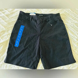 Hilary Radley pokadot Bermuda shorts women size Large